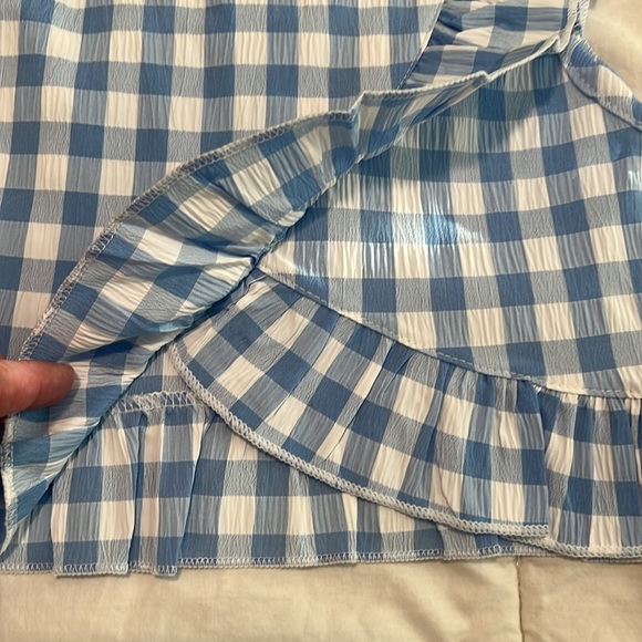 NEW Adorable blue and white checked top ( 3 years ) - Picture 4 of 11
